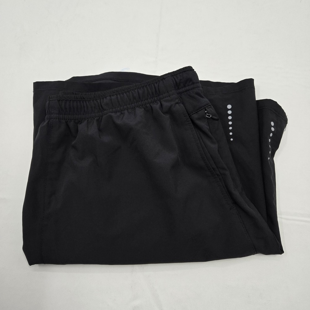 Old Navy Active Shorts Men's L Black Zip Pocket Gym Work Out‎